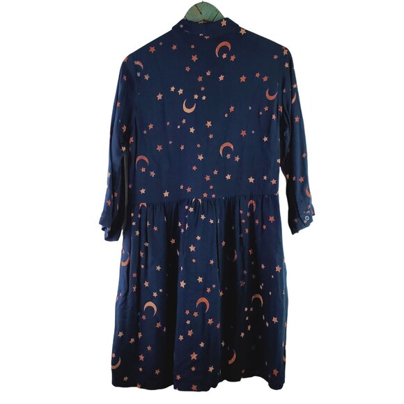 Sugarhill Brighton Mystic Nights Babydoll Shirt Dress Sz 8 - Picture 3 of 12